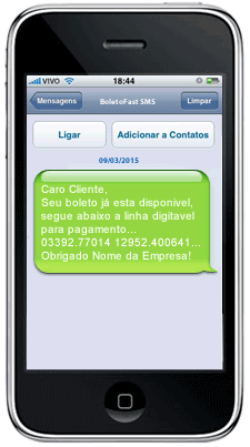 Boleto Bancario enviar por SMS